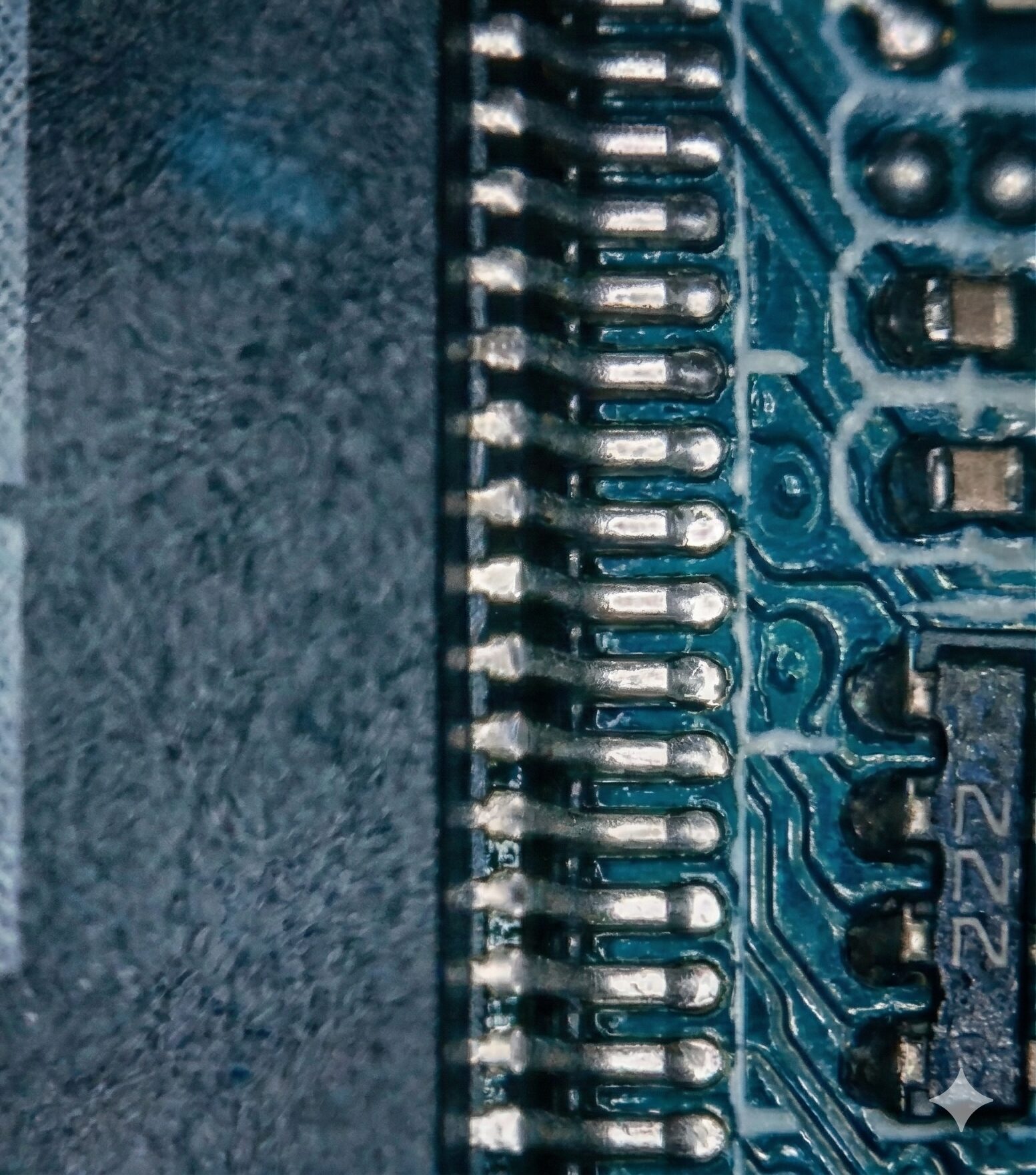 完璧なフィレットの顕微鏡写真